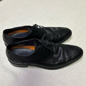 Cole Haan Men's 10 Lenox Hill Split Toe Oxford Black Leather Dress Shoe Lace Up